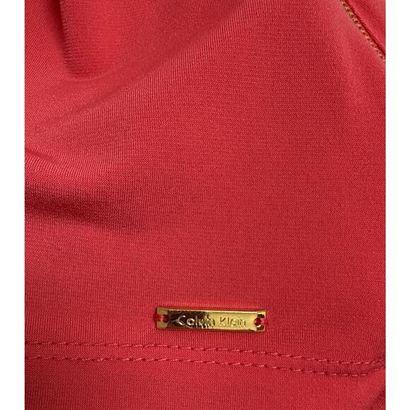 Calvin Klein Women's Sleeveless Blouse with Side Zipper Detail Pink Black Size M - Picture 4 of 6